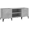 vidaXL LP-levyjen s&auml;ilytyskaappi betoninharmaa 121x38x48 cm puu