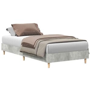 vidaXL S&auml;ngynrunko Ei Patjaa Betoni Harmaa 75x190 cm Suunniteltu puu