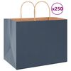 vidaXL Paperikassit 250 kpl kahvoilla sininen 32x22x24 cm