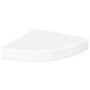 vidaXL Kulmahylly korkeakiiltoinen valkoinen 25x25x3,8 cm MDF