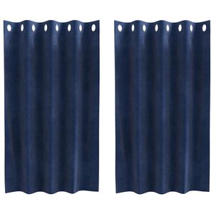 vidaXL Pimennysverhot 2 kpl Tumma Sininen 140 x 140 cm Sametti