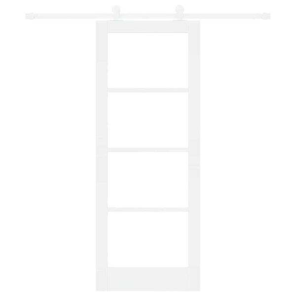 vidaXL Liukuovi ORKDAL Valkoinen ja musta 78 x 202 cm