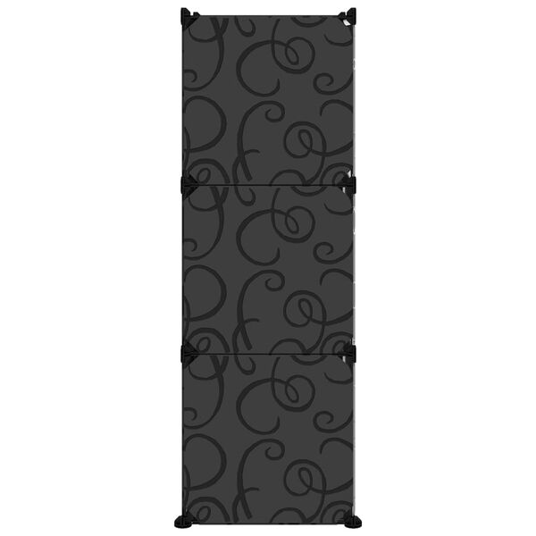 vidaXL Kenkäteline musta 84,5x31x93,5 cm PP