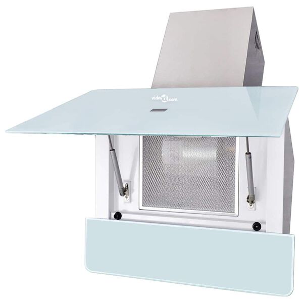 vidaXL Liesituuletin karkaistu lasi 600 m valkoinen