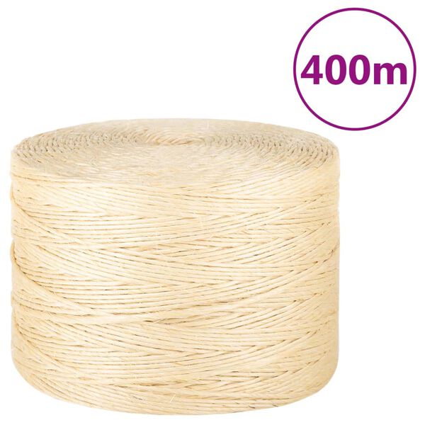 vidaXL K&ouml;ysi 100% Sisal 3 mm 400 m
