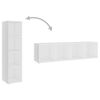 vidaXL 3-osainen TV-kaappisarja valkoinen lastulevy