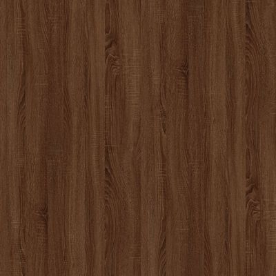 vidaXL Sohvapöytä ruskea tammi 80x50x45 cm tekninen puu ja rauta