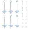 vidaXL Maakiinnike 6 pcs Hopea &Oslash;10 x 30 cm Galvanoitu Metalli
