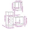 vidaXL 3-osainen Kylpyhuonekalustesarja musta tekninen puu