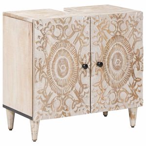 vidaXL Kylpyhuoneen allaskaappi ovella Valkoinen 62 x 33 x 58 cm