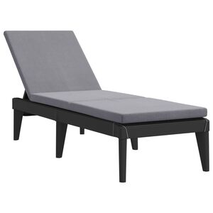 vidaXL Aurinkotuoli tyynyll&auml; antrasiitti 186x60x29 cm PP