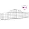 vidaXL Kaarevat kivikorit 13 kpl 200x30x40/60 cm galvanoitu rauta