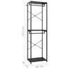 vidaXL Vaatekaappi musta 60x40x213 cm metalli ja lastulevy
