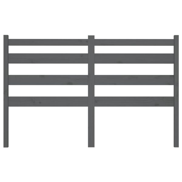 vidaXL Sängynpääty harmaa 156x4x100 cm täysi mänty