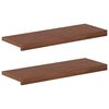 vidaXL Portaan askelma 2 kpl 70 x 25 x 2 cm Tumma ruskea M&auml;ntypuu