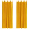 vidaXL Pimennysverhot 2 pcs Sinappikeltainen 140 x 260 cm Sametti