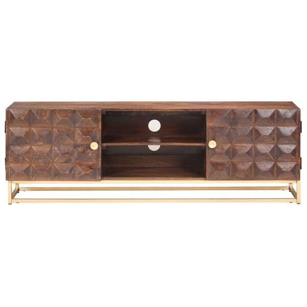 vidaXL TV-taso 124x29x45 cm täysi mangopuu