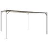 vidaXL Katos beige 4x4 m 180 g/m&sup2; kangas ja ter&auml;s
