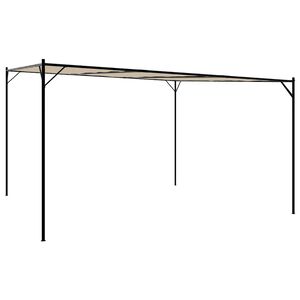 vidaXL Katos beige 4x4 m 180 g/m&sup2; kangas ja ter&auml;s