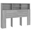 vidaXL S&auml;ngynp&auml;&auml;ty s&auml;ilytystilalla harmaa Sonoma 140x19x103,5 cm