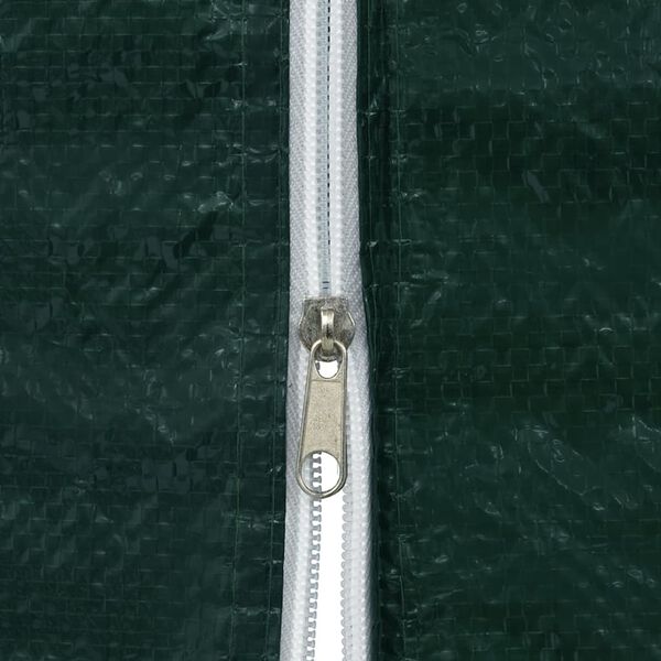 vidaXL Juhlateltan sivusein&auml; vetoketjulla 2 kpl PE vihre&auml;