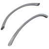 vidaXL Kahva 2 kpl Hopea 107 x 3.6 x 23 mm Ruostumaton ter&auml;s