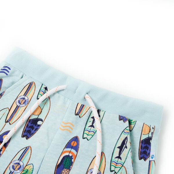 Lasten shortsit kiristysnyörillä meleerattu pehmeän sininen 92