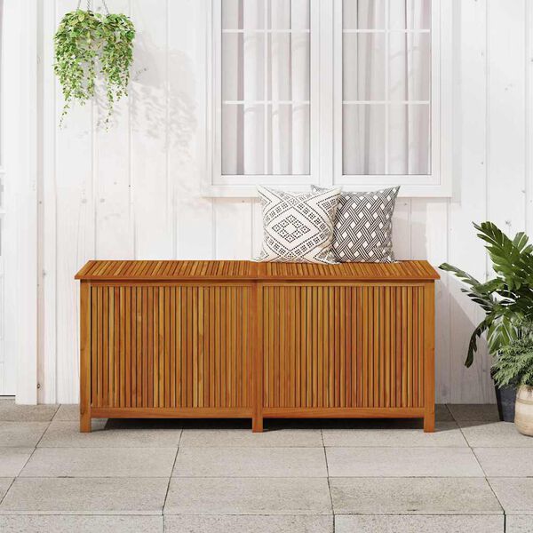 vidaXL Puutarhan varastolaatikko 175x80x75 cm täysi akaasiapuu