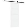 vidaXL Liukuovi 83 x 211 cm Tekninen puu Valkoinen ja musta
