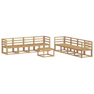 vidaXL Ulkosohvakokoelma 9 pcs valkoinen 59 x 59 x 37 cm