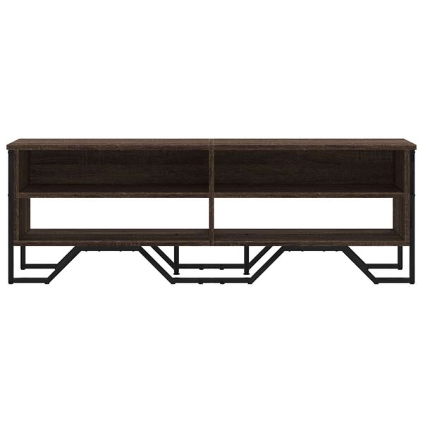 vidaXL TV-taso ruskea tammi 122x34x41 cm tekninen puu
