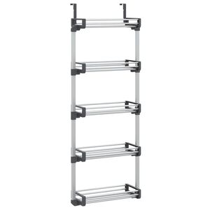vidaXL S&auml;ilytysteline oveen 5 hylly&auml; 52x20x135 cm alumiini