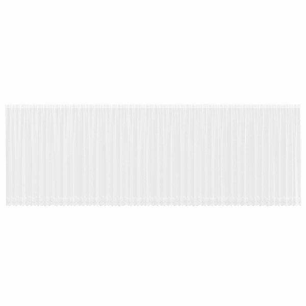 vidaXL Verkkoverho verhoilla Valkoinen 240 x 1200 cm Polyesteri