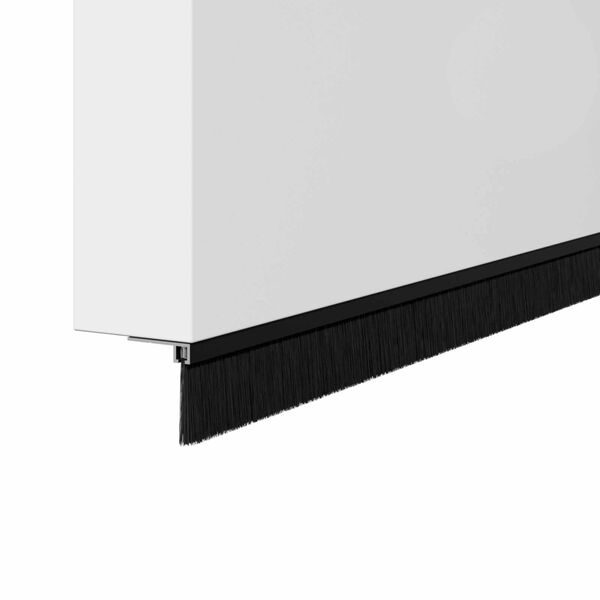 vidaXL Kierteellinen oven harjasulku 2 pcs Musta 100 cm Alumiiniseos