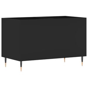 vidaXL LP-levyjen s&auml;ilytyskaappi musta 74,5x38x48 cm tekninen puu
