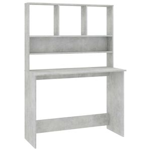 vidaXL Ty&ouml;p&ouml;yt&auml; hyllyill&auml; betoninharmaa 110x45x157 cm lastulevy