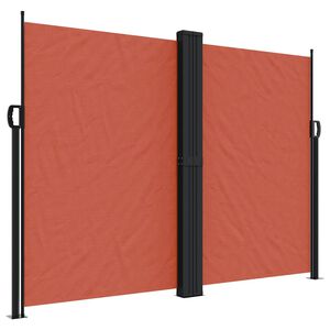 vidaXL Sis&auml;&auml;nvedett&auml;v&auml; sivumarkiisi Terrakotta 180x1200 cm