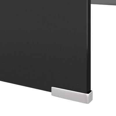 vidaXL TV-taso/Näyttöteline Musta Lasi 120x30x13 cm