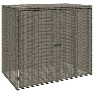 vidaXL Roska-astiakotelo 2 kpl Harmaa 130 x 80 x 115 cm Polyeteeni