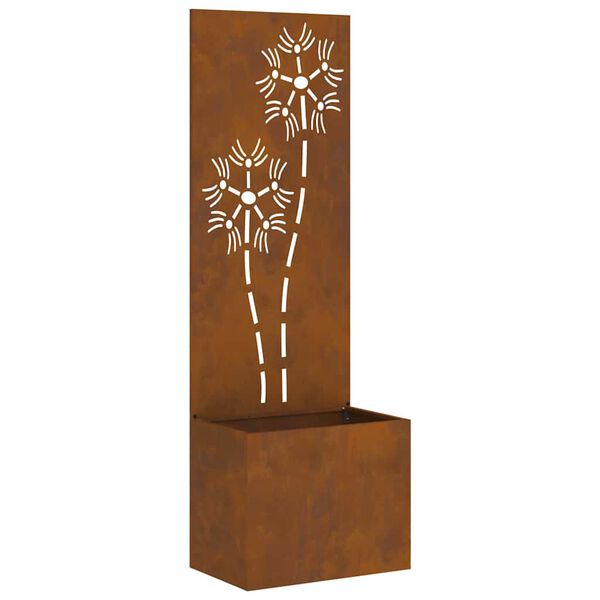 vidaXL Puutarhan yksityisyyden verho Kukallinen Ruosteinen 50 x 140 cm