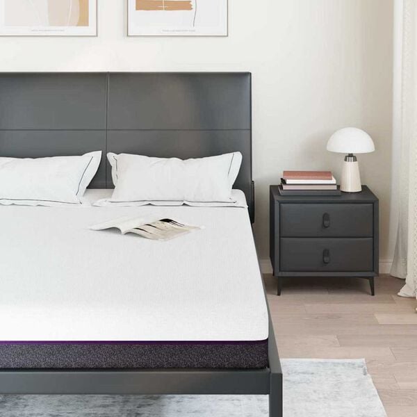 vidaXL Patja Valkoinen ja Harmaa 160 x 200 cm Muistivaahto