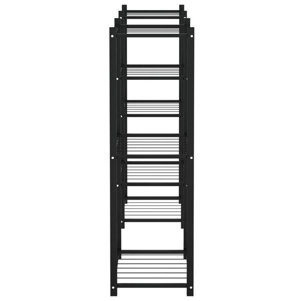 vidaXL Kukkateline 83x25x80 cm musta rauta