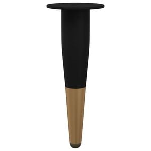 vidaXL Huonekalujalat 2 kpl Musta ja kulta &Oslash; 40 x 98 mm Rauta