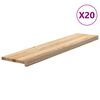 vidaXL Askelmat 20 kpl k&auml;sittelem&auml;t&ouml;n 120x25x2 cm t&auml;ysi tammi