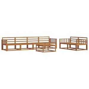 vidaXL Ulkosohvakokoelma 7 pcs Luonnollinen Tihe&auml; akasiapuu