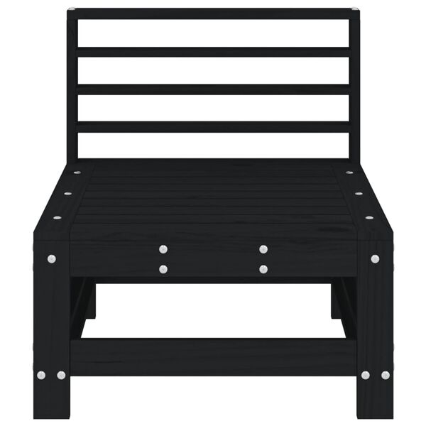 vidaXL Puutarhan keskisohva musta täysi mänty