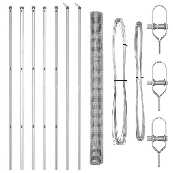 vidaXL Aitalatu Hopea 25 x 1,5 m (19 x 19 mm verkko) Ter&auml;s