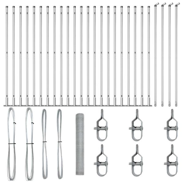 vidaXL Aitalatu Hopea 50 x 1,2 m (13 mm verkko) Ter&auml;s