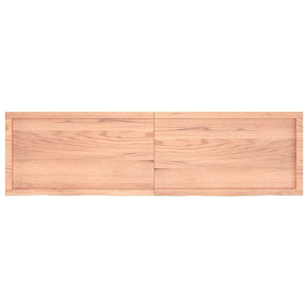 vidaXL P&ouml;yt&auml;levy vaaleanruskea 180x50x(2-6) cm k&auml;sitelty t&auml;ystammi