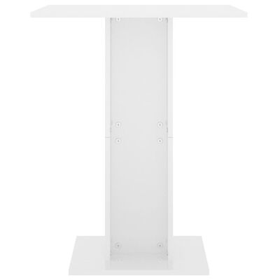 vidaXL Bistropöytä korkeakiilto valkoinen 60x60x75 cm lastulevy
